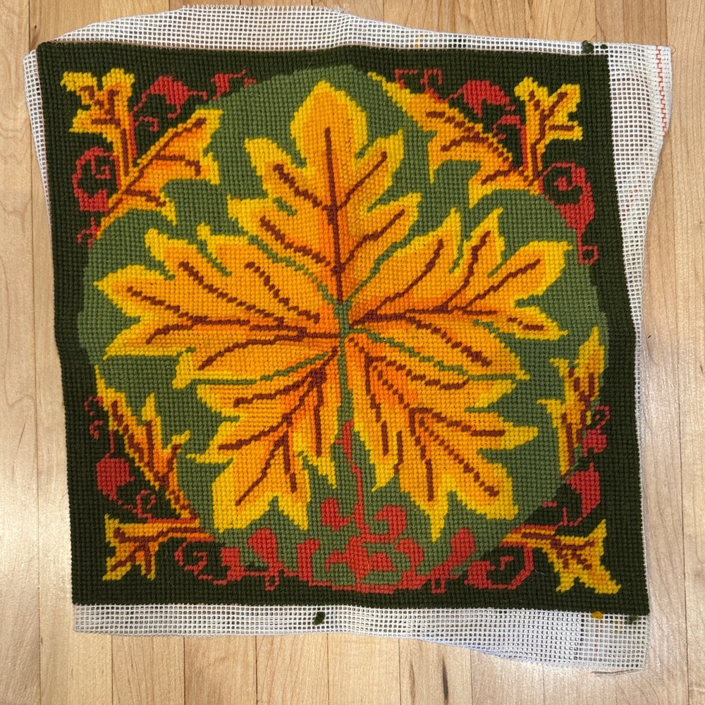 Handmade Vintage Needlepoint Art